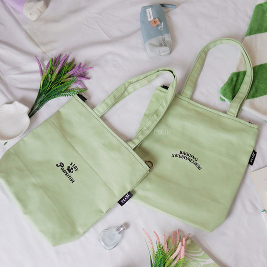 Pastel Mint College Tote Bagl