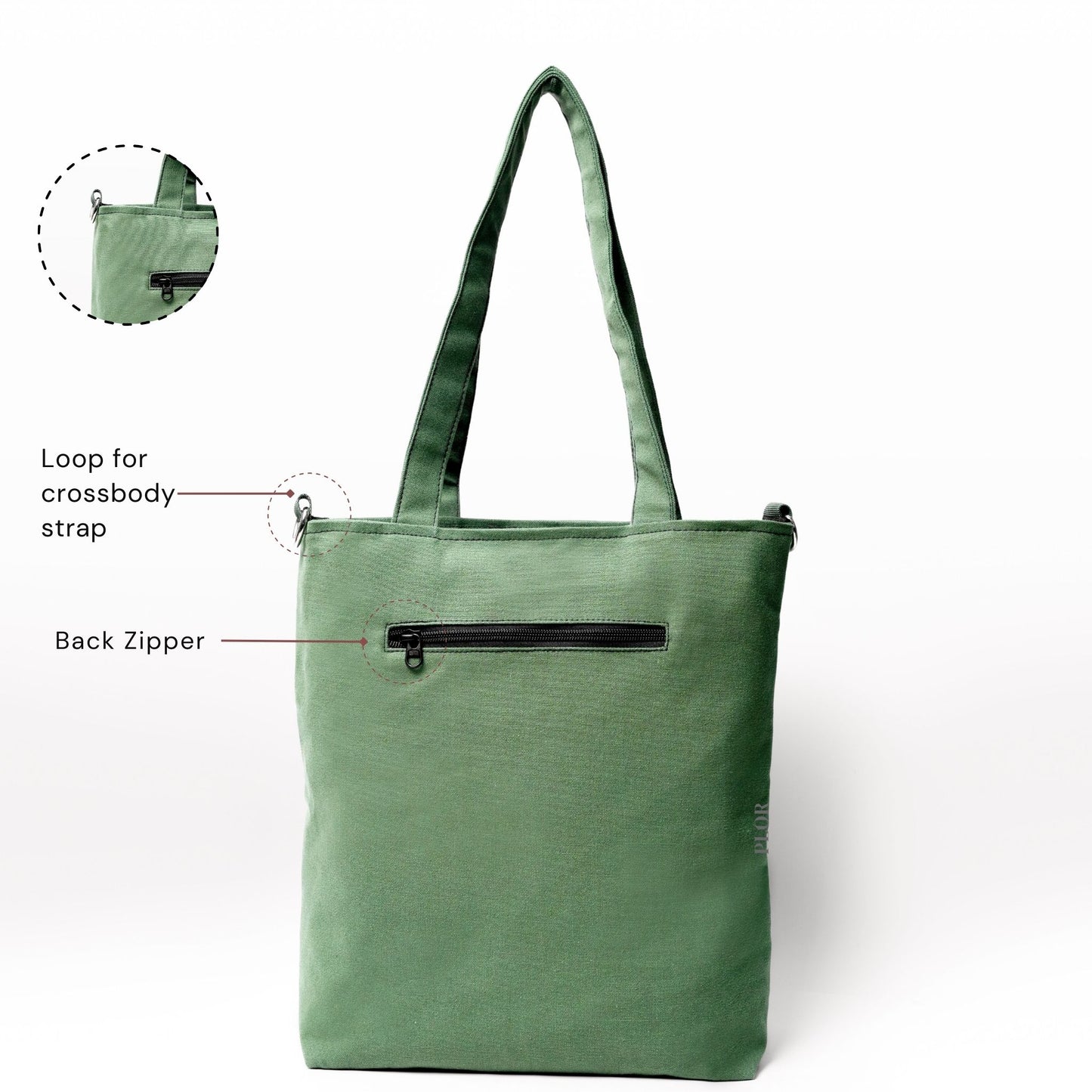 Dark Green College Tote Bag