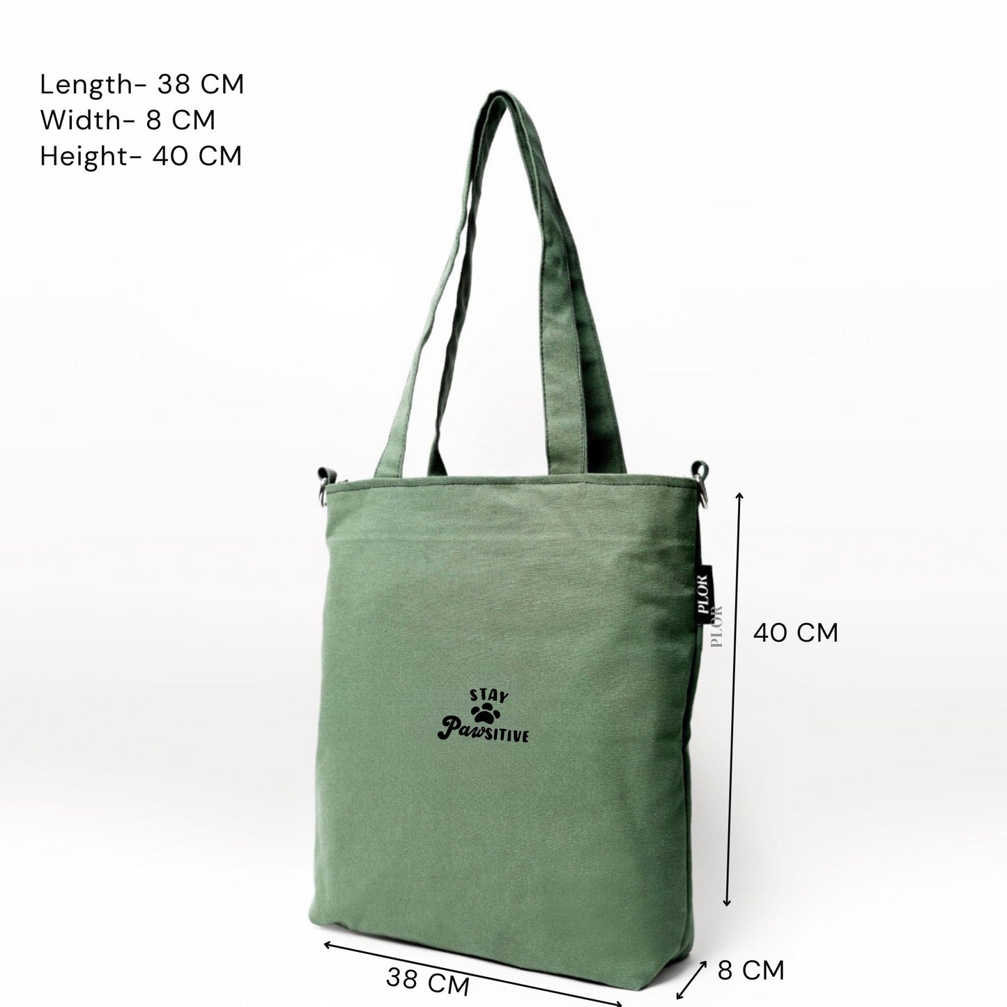 Dark Green College Tote Bag