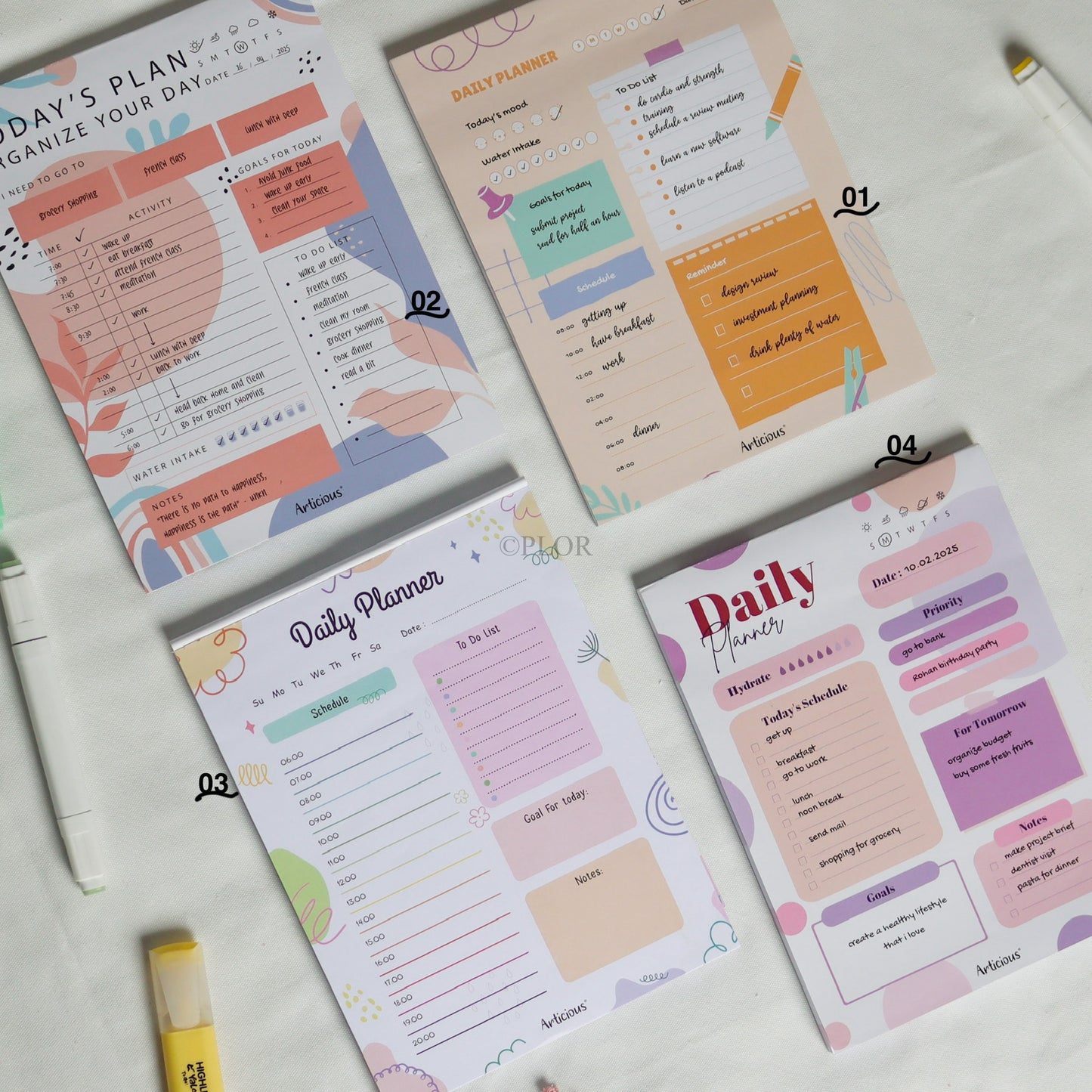 01 Daily Planner Sheets (UNDATED) (A4)