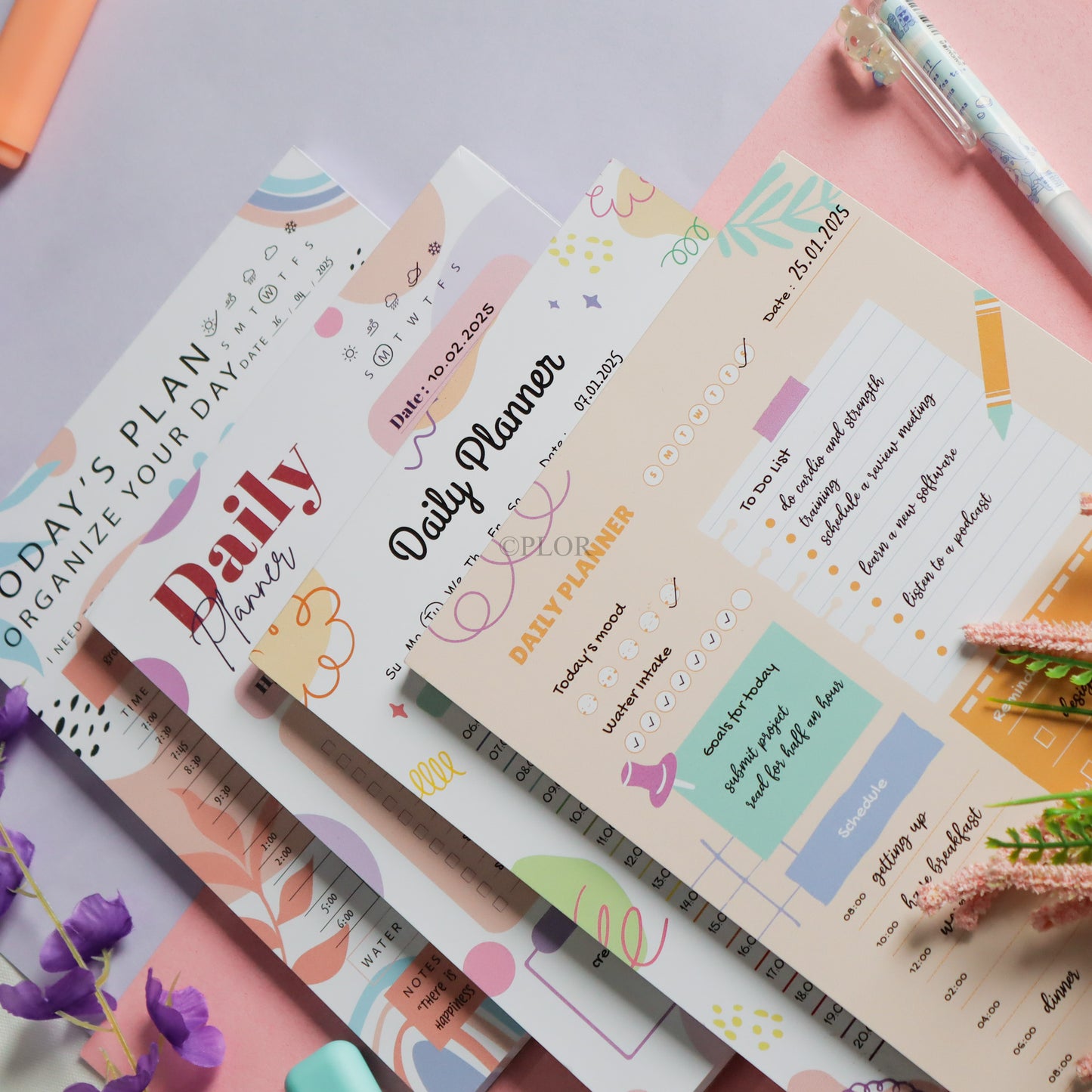01 Daily Planner Sheets (UNDATED) (A4)