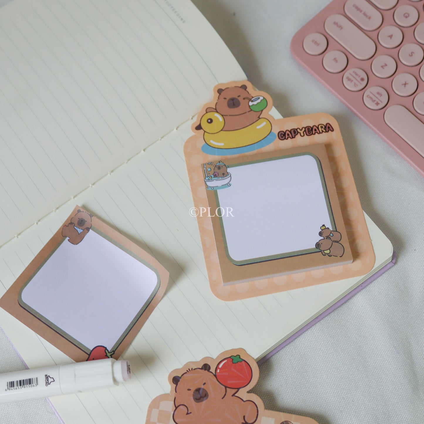 Square Sticky Notes (Capybara)
