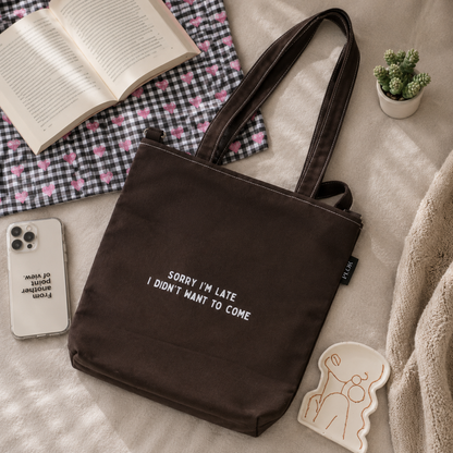 Mocha College Tote Bag