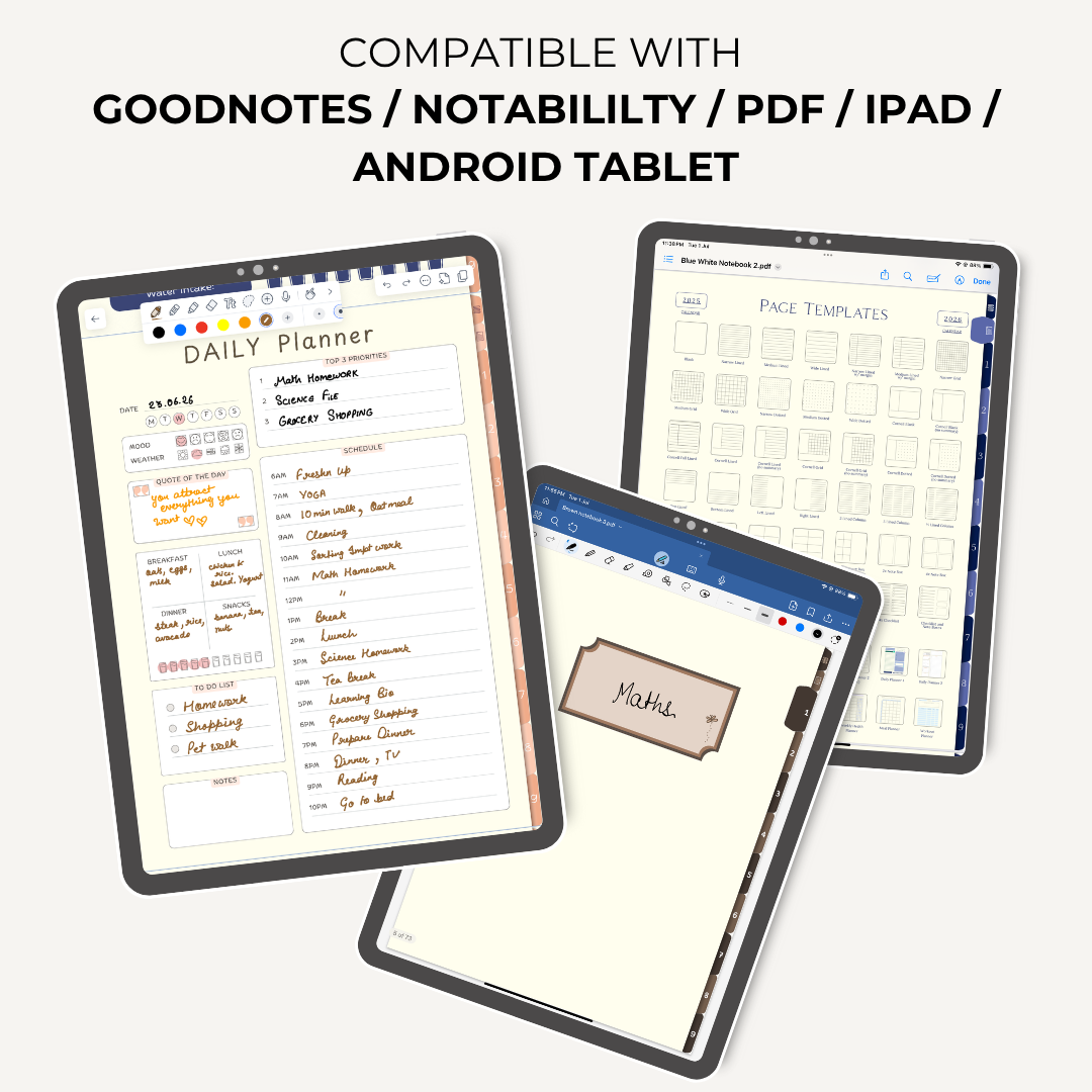 Digital All in One Notebooks Template (Infinite Usage)