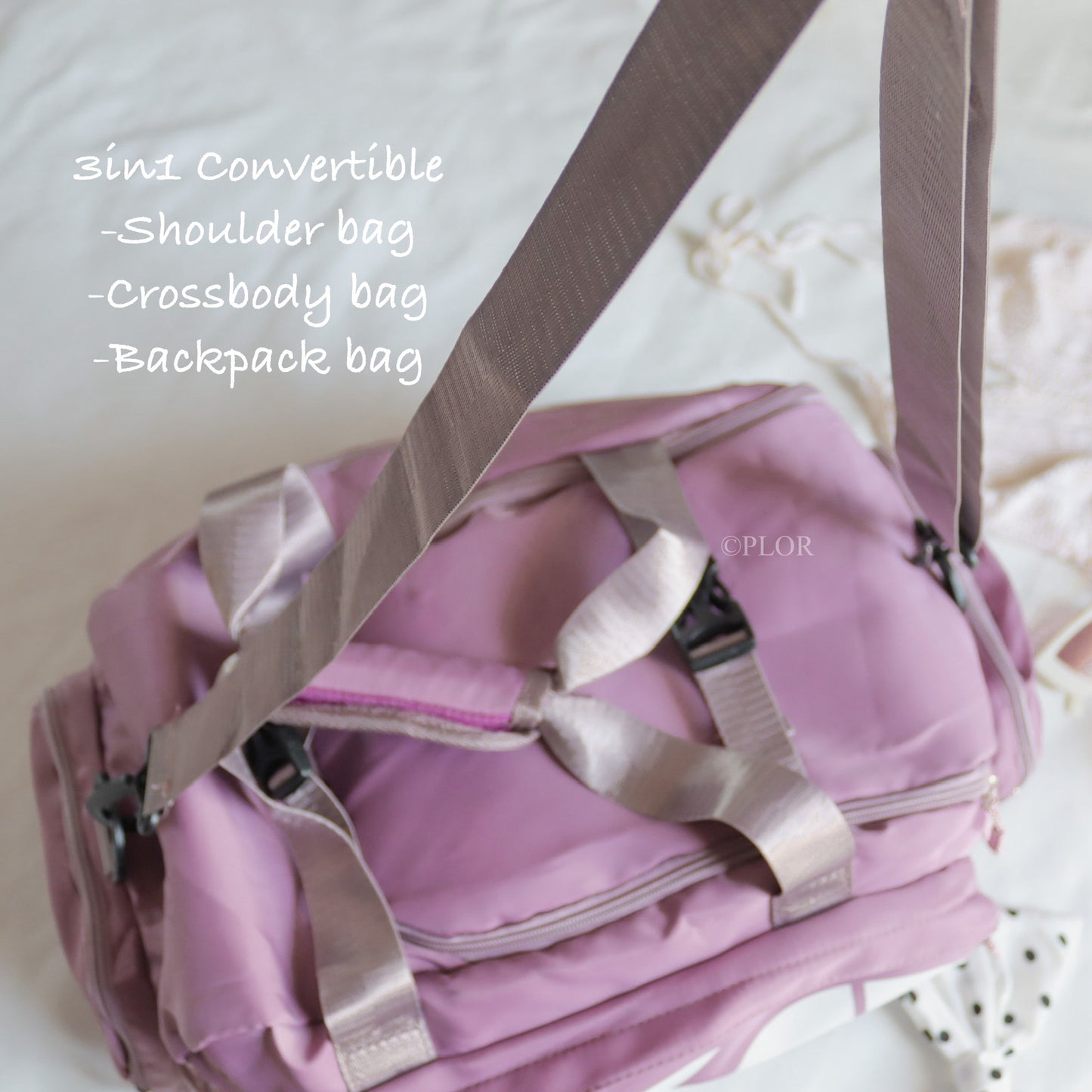 3in1 Duffle Bag - PURPLE