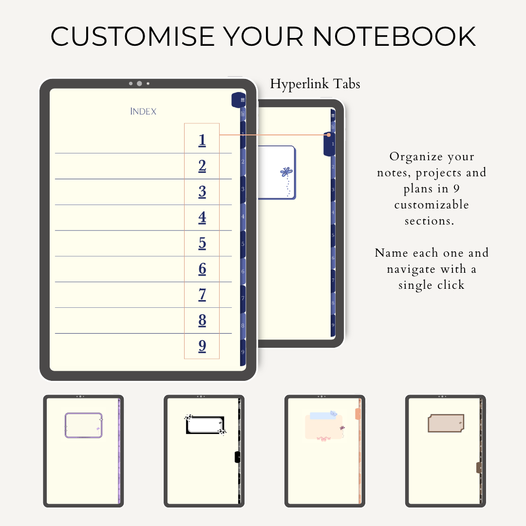 Digital All in One Notebooks Template (Infinite Usage)