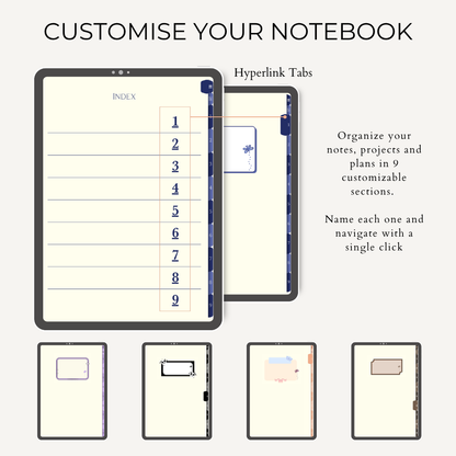 Digital All in One Notebooks Template (Infinite Usage)
