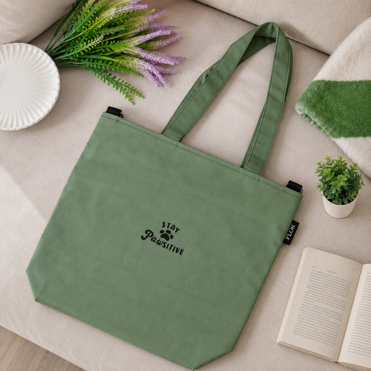 Dark Green College Tote Bag