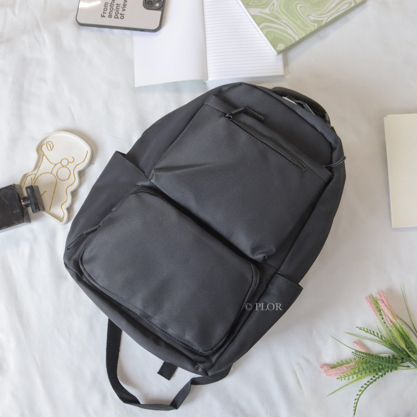 V02 Backpack Laptop Bag - BLACK