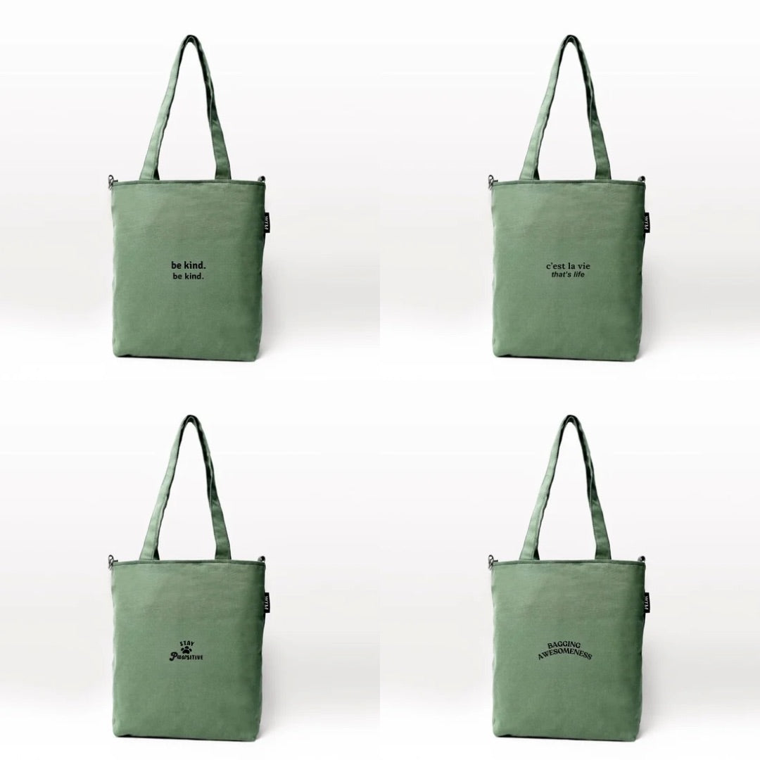Dark Green College Tote Bag