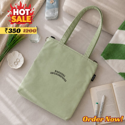 Pastel Mint College Tote Bagl