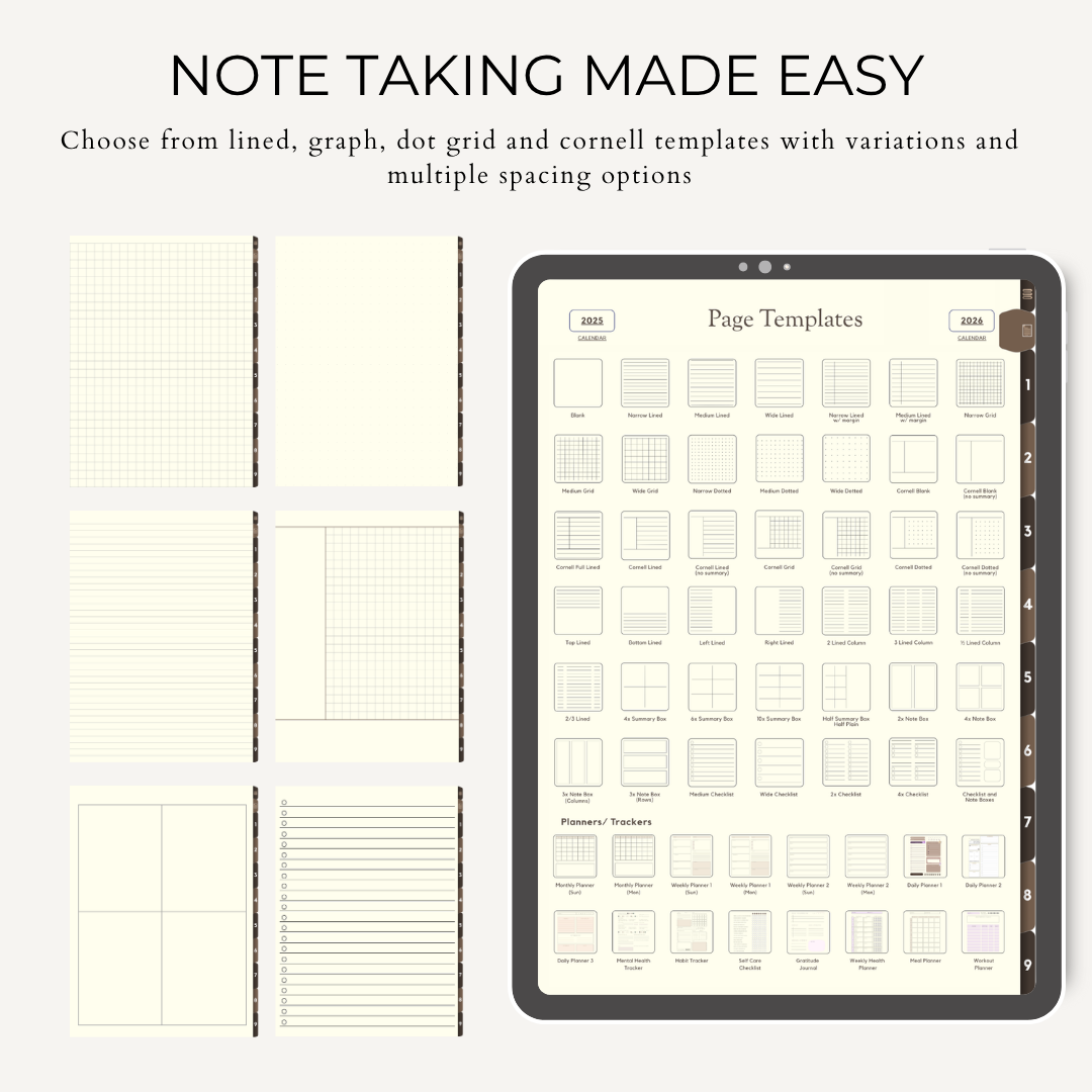 Digital All in One Notebooks Template (Infinite Usage)