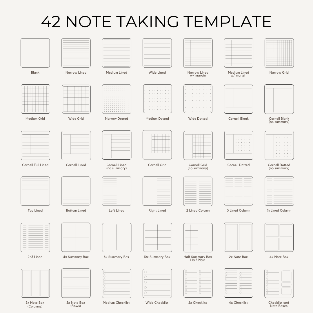 Digital All in One Notebooks Template (Infinite Usage)