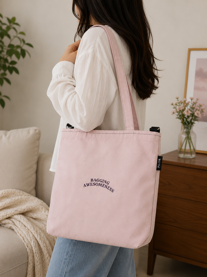 Dusky Pink College Tote Bag