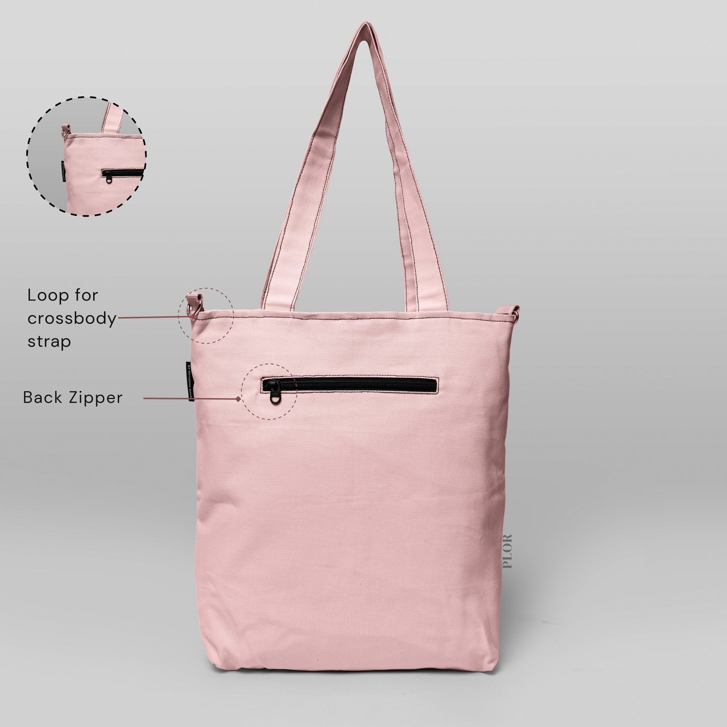 Dusky Pink College Tote Bag