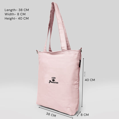 Dusky Pink College Tote Bag