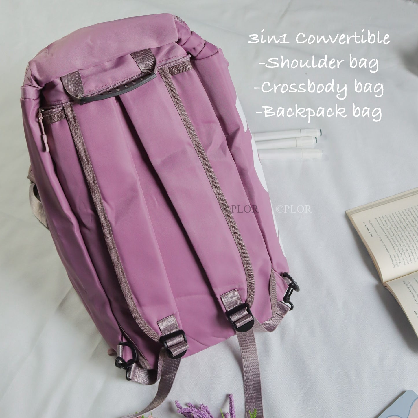 3in1 Duffle Bag - PURPLE