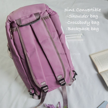 3in1 Duffle Bag - PURPLE