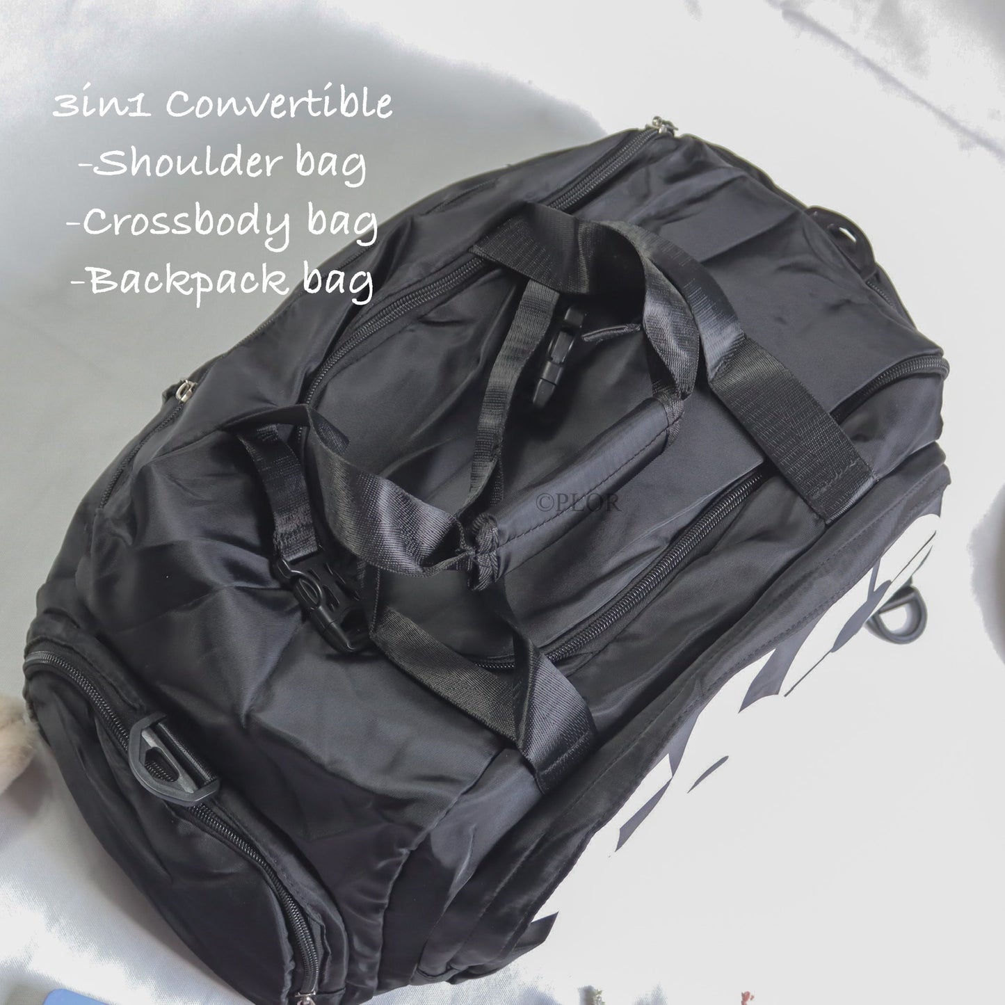 3in1 Duffle Bag - BLACK
