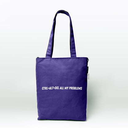 Purple College Tote Bag