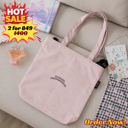 Dusky Pink College Tote Bag