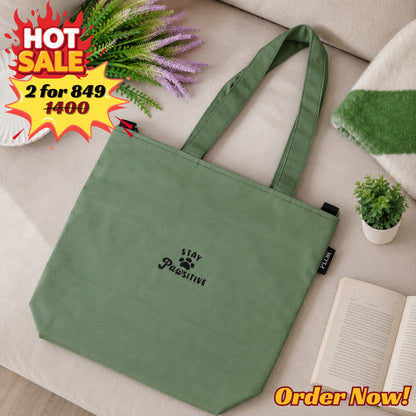 Dark Green College Tote Bag