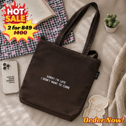 Mocha College Tote Bag