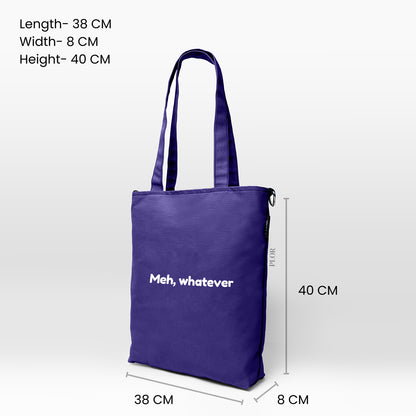 Purple College Tote Bag