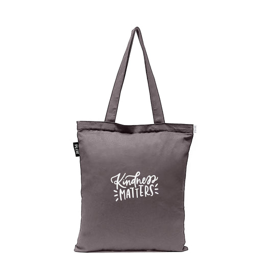 Basic Grey Zipper Tote Bag 01