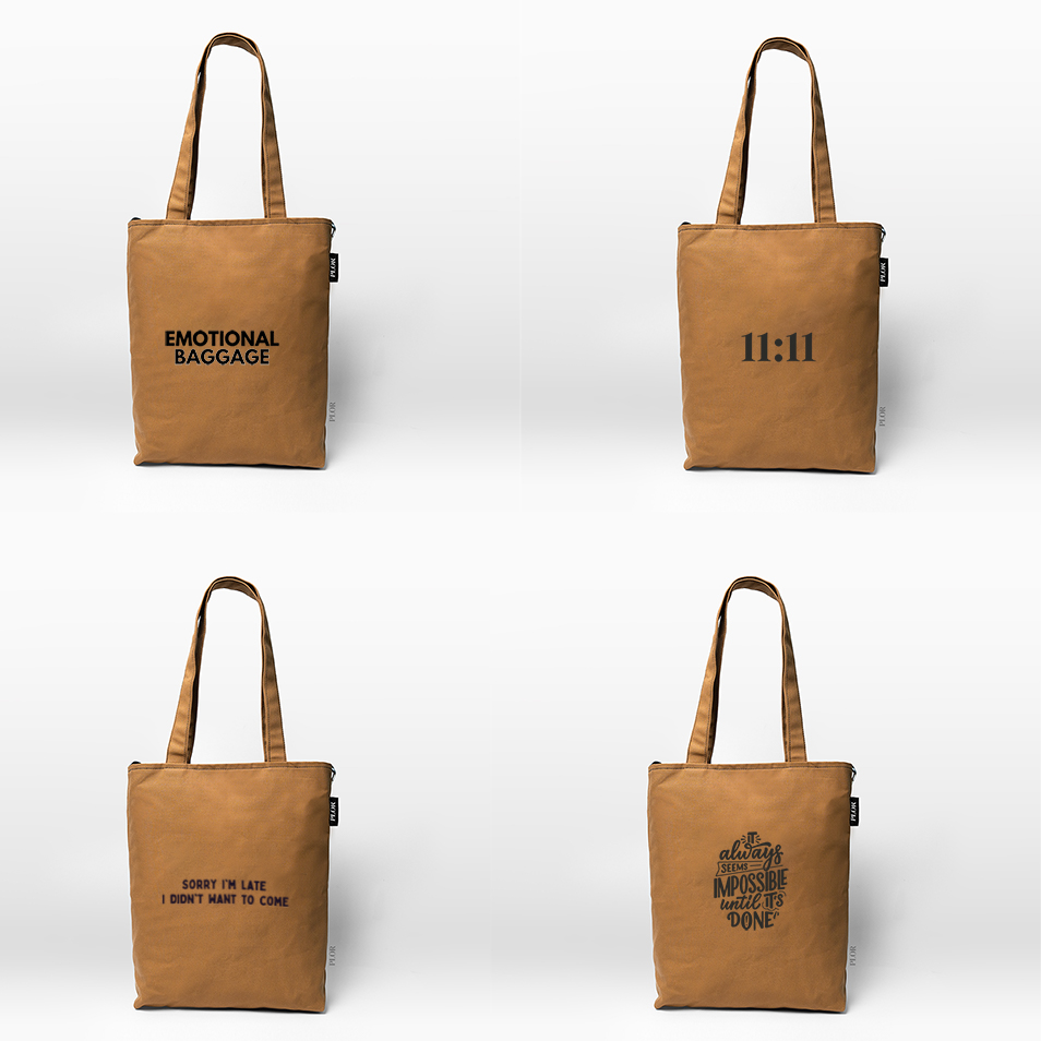 Brown College Tote Bag Water Repellent PLOR