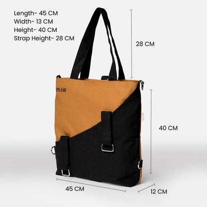 Classic Black-Brown Tote Bag