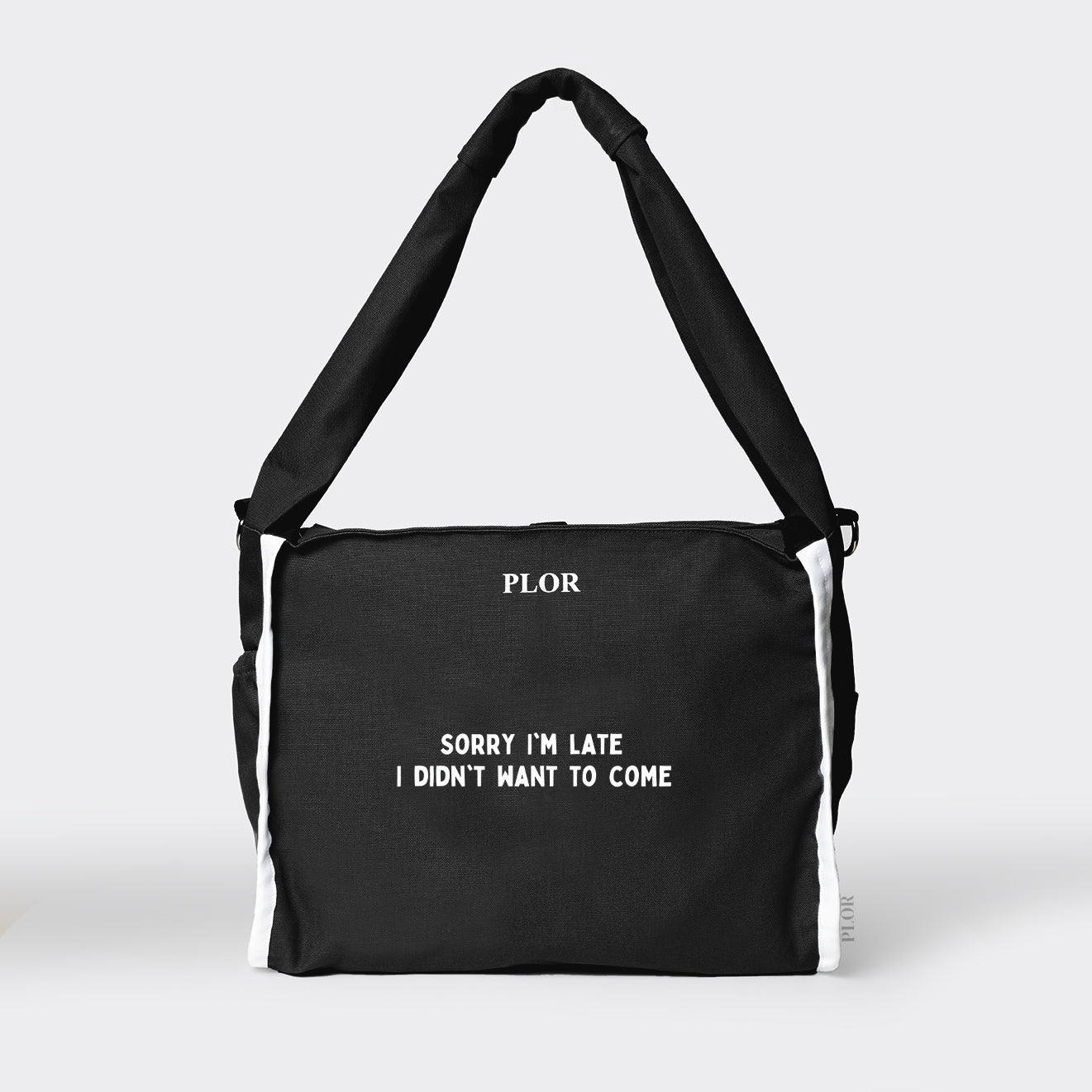 Black Shoulder Tote Bag - Main Image