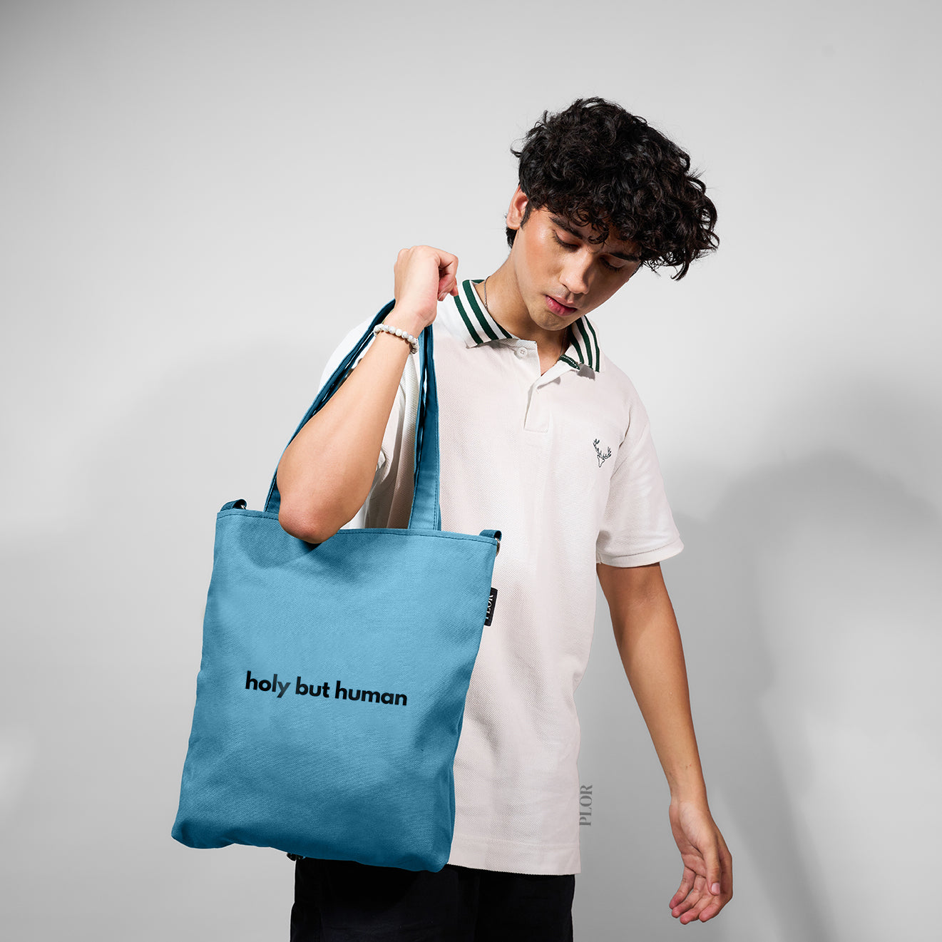 Sky Blue College Tote Bag