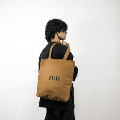 Brown College Tote Bag (Water Repellent)