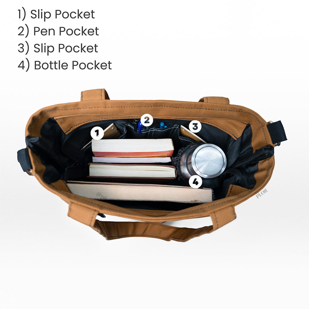 Brown College Tote Bag