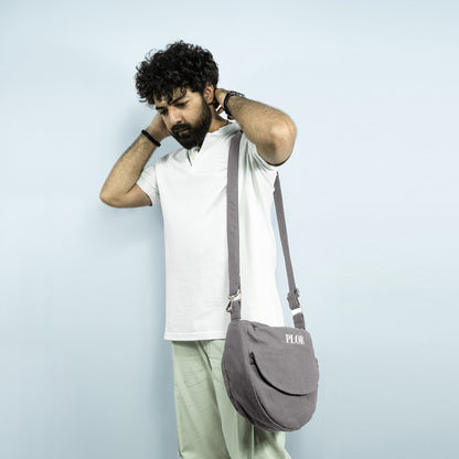 Grey Sling Bag | Adjustable Strap (Water Repellent)