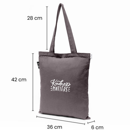 Basic Grey Zipper Tote Bag 01