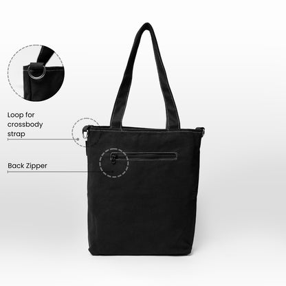 Black College Tote Bag