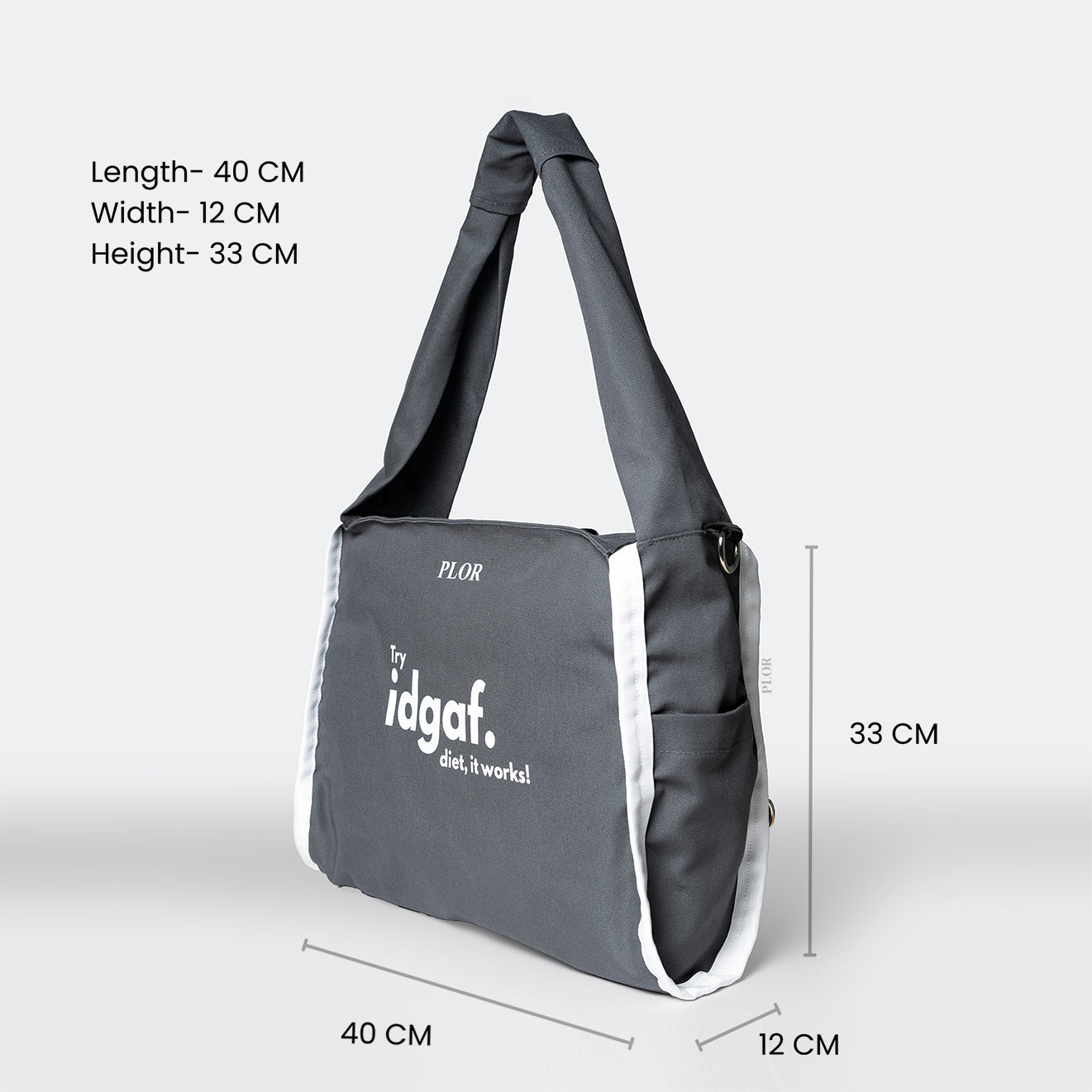 Grey Shoulder Bag
