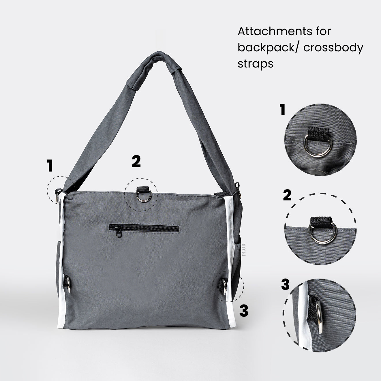 Grey Shoulder Bag