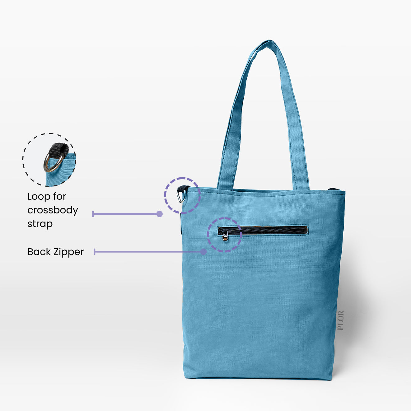 Sky Blue College Tote Bag