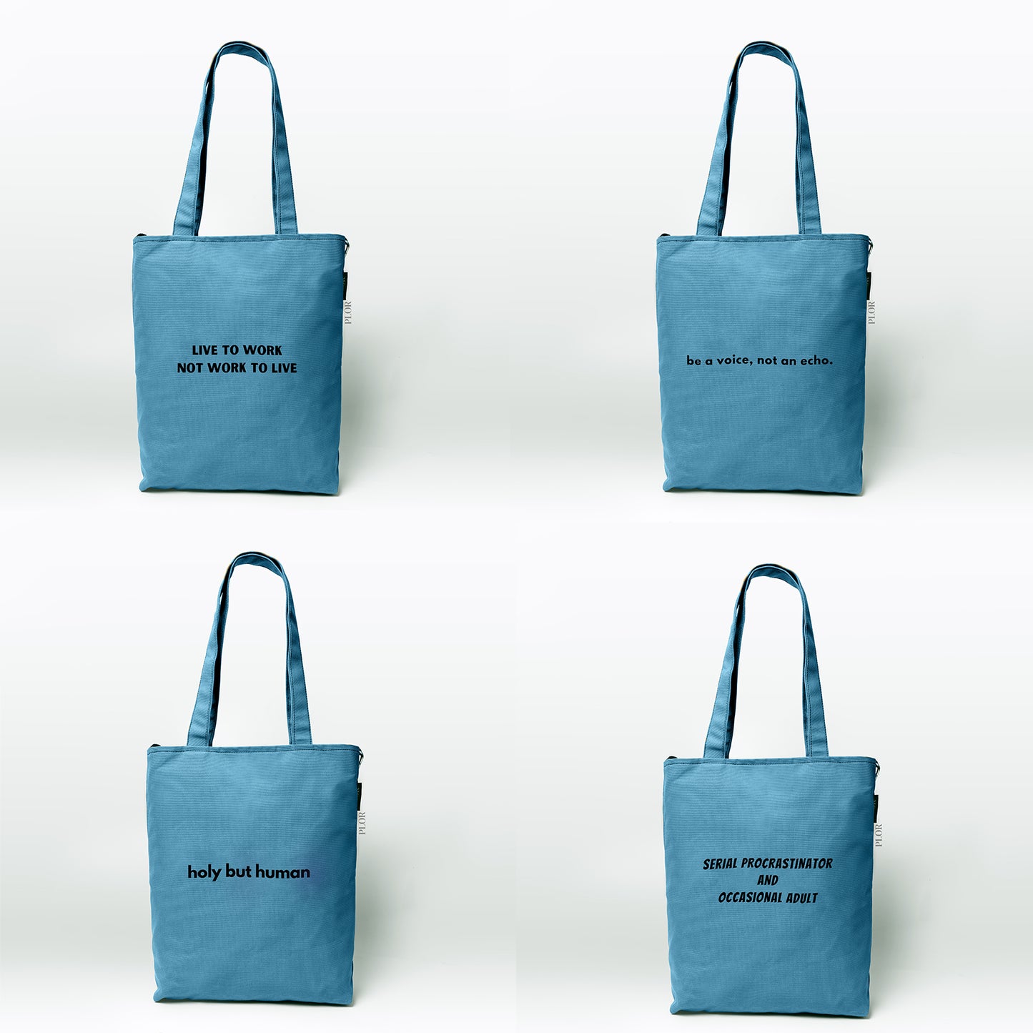 Sky Blue College Tote Bag