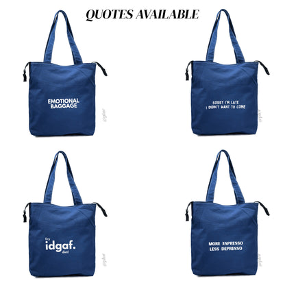 Blue College Tote Bag